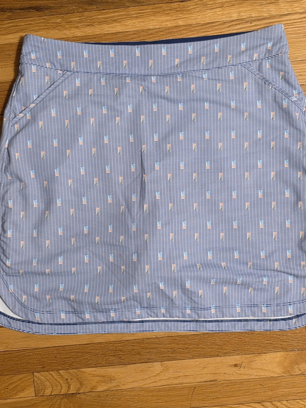 Peter Millar Womens XL Blue White NWOT Golf Skort SPF Outdoor Tennis Active
